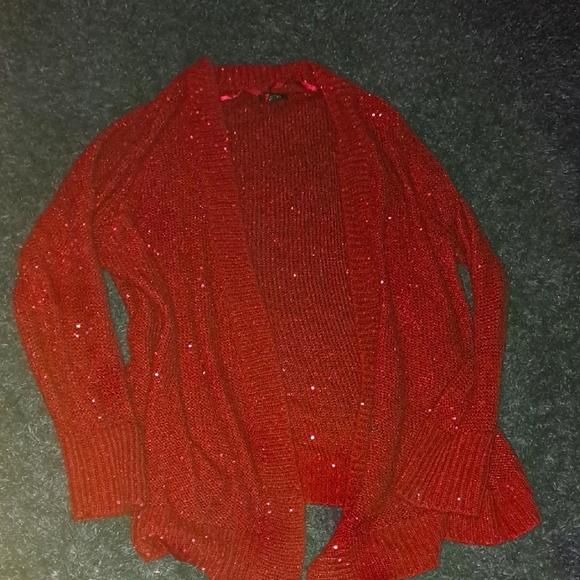 Elegant Maroon Sequins Women's Sweater - Picture 1 of 2